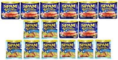 Spam Singles Snack Peak Variety Gift Box (16 packages) - Original and Lite