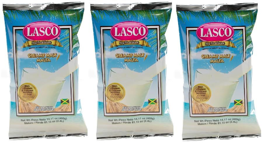 Lasco Vanilla Food Drink ...Available in 2 sizes 3 Pack (400g Lasco Creamy Malt Food Drink)