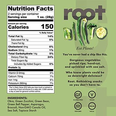 Root Foods SixMix Chips, Natural Veggie Snack, Non-GMO Vegetable Crisps, Good for Adults, Kids, Vegan, Gluten Free, Halal (SixMix)