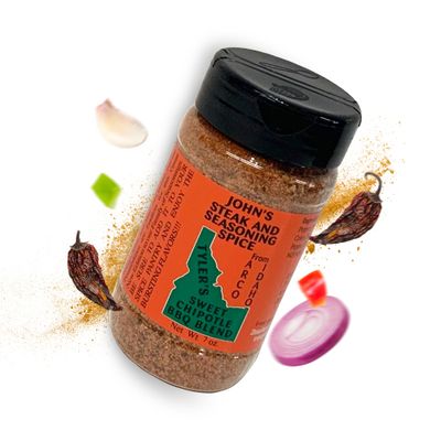 Johns Steak and Seasoning Spice, Sweet Chipotle Seasoning, Pork Chop, Chicken Wings, and Steak Seasoning, Gluten-Free, MSG-Free, Idaho-Made, Tylers Sweet Chipotle BBQ Blend, 7 oz