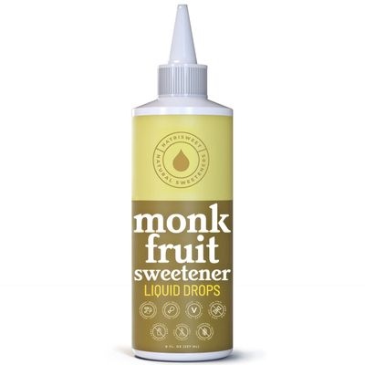 Natrisweet Liquid Monk Fruit Sweetener Drops, 8 fl oz, Pure Monkfruit Drops Without Erythritol, No Fillers, Zero Calorie, Keto Syrup, Liquid Monk Fruit Extract, Sugar Substitute, 911 Servings