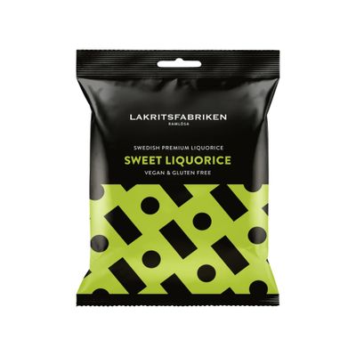 Lakritsfabriken Soft Black Licorice Candy - Black Liquorice Swedish Candy - Gluten Free Licorice - Soft Black Licorice Vegan Candy from Licorice Root - European Candy from Around the World (3.53 oz)