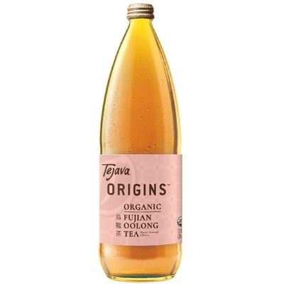 Tejava Origins Fujian Oolong Iced Tea, 12 Pack, 1 Liter Glass Bottles, Unsweetened, USDA Organic, Non-GMO, Kosher, No Sugar or Sweeteners, Brewed in Small Batches