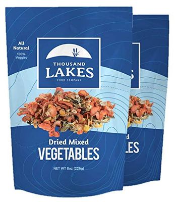 Thousand Lakes Dried Mixed Vegetables Select Soup Blend - 2-pack 8 ounces (1 pound total) | 100% Veggies | No Added Salt