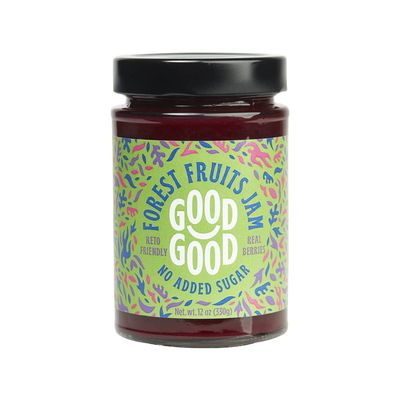 GOOD GOOD No Added Sugar Forest Fruit Jam - Keto Friendly Jelly - Low Carb, Low-Calorie and Vegan - Diabetic Friendly - 12oz / 330g (Pack of 1)