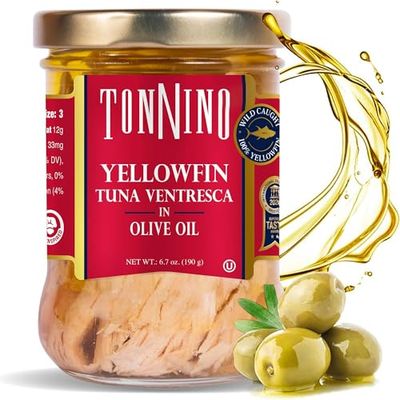 Tonnino Ventresca Tuna in Olive Oil 6.7 oz. Jars Pack of 6