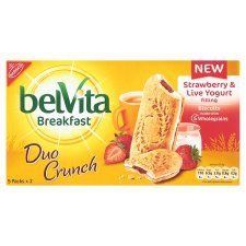 Belvita Breakfast Duo Crunch Strawberry &amp; Live Yogurt Biscuits 253G