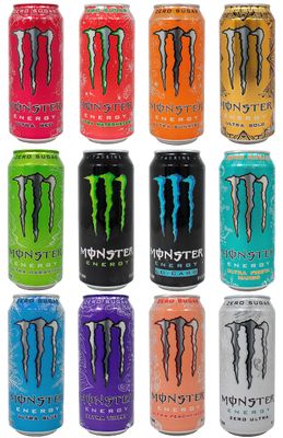 Niro Assortment | Monster Energy 10 Pack | 10 Assorted Flavors In Every Box | Sugar Free Energy Drink | 16oz Cans | Includes One Niro Beverage Sleeve