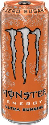 Monster Energy Ultra Sunrise, Sugar Free Energy Drink, 16 Fl Oz (Pack of 15)
