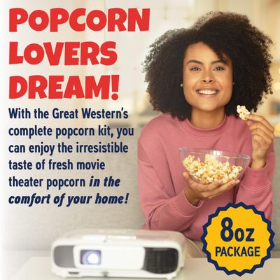 Premium America Popcorn Kit, 24 Packs for a 8 oz Popper, Movie Theater Popcorn Kernels, Oil &amp; Seasoning Pack, Bulk All in One, Popcorn Gifts