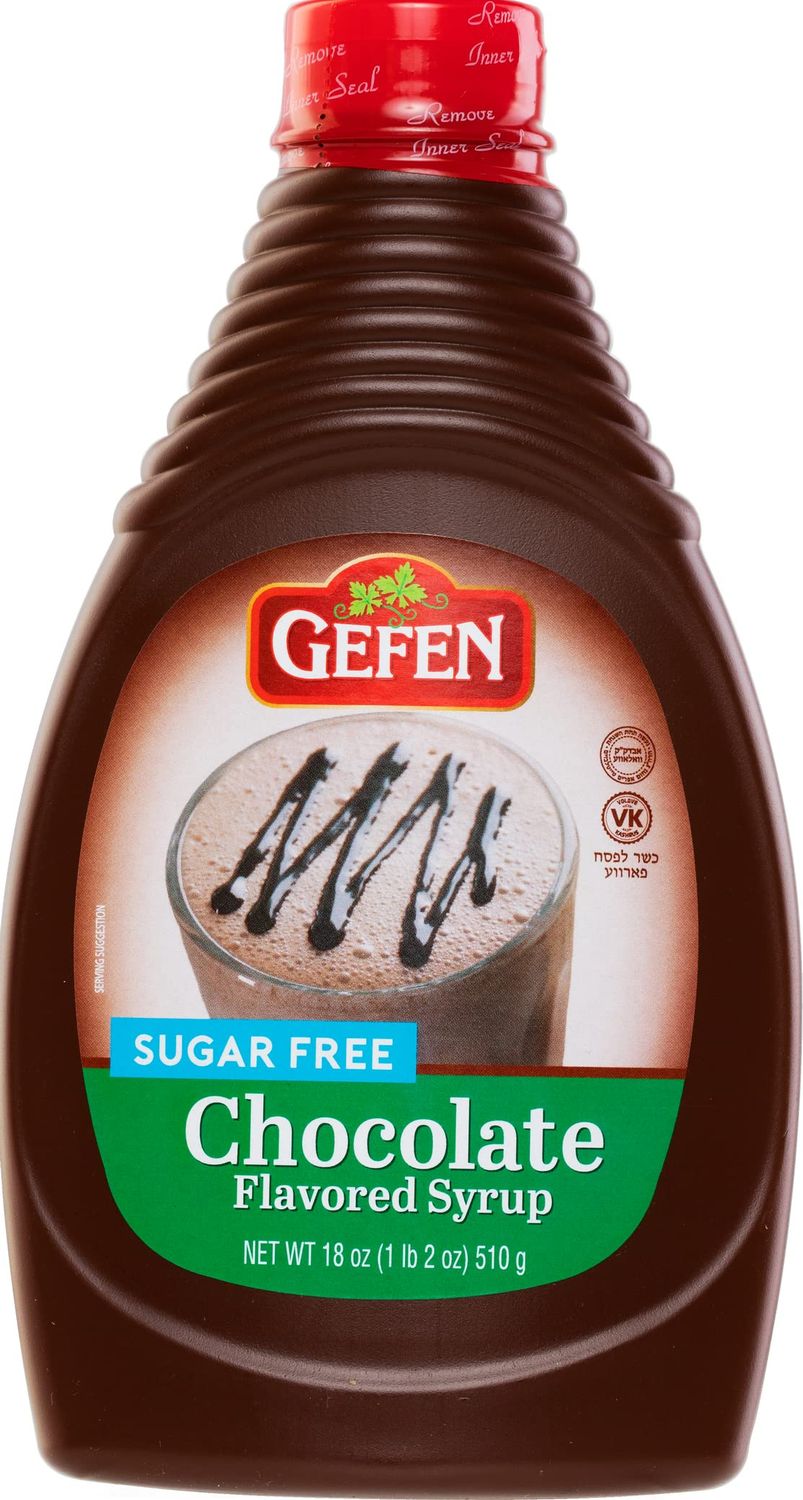 Gefen Sugar Free Syrup, Chocolate, 18 Ounce