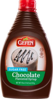 Gefen Sugar Free Syrup, Chocolate, 18 Ounce
