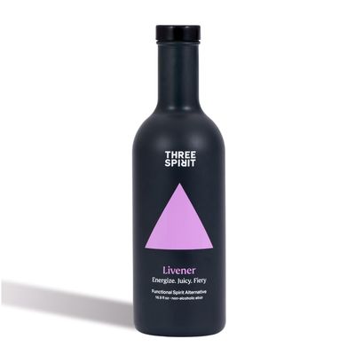 Three Spirit Non-Alcoholic Alternative Spirit- The Livener, 50cl | Energizing with Natural Caffeine, ADAPTOGENS &amp; Watermelon &amp; Ginger | Multi-Award Winning Active botanical, Gluten Free &amp; Vegan Drinks
