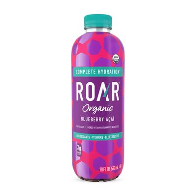 Roar Organic Blueberry Acai Naturally Flavored Vitamin Enhanced Beverage 18 oz