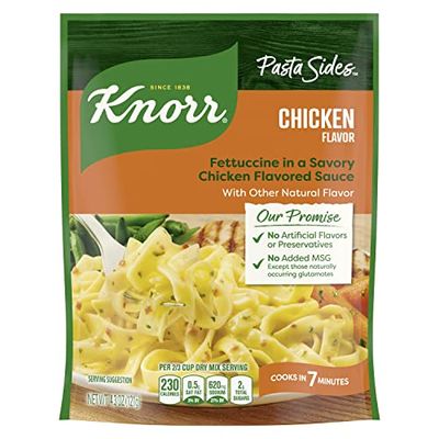 Knorr Pasta Sides Chicken Fettuccine Pack of 12 For Delicious Quick Pasta Side Dishes No Artificial Flavors or Preservatives 4.3 oz