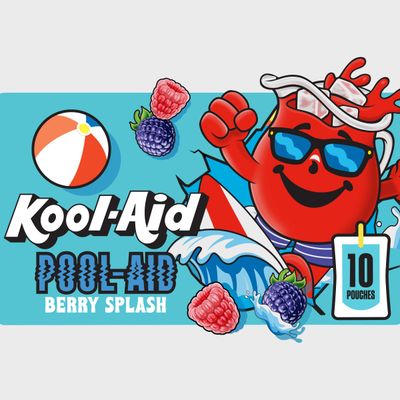 Kool-Aid Pool-Aid Berry Splash Artificially Flavored Drink, 10 ct Box, 6 oz Pouches, packaging may vary