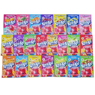 Kool Aid Packets Supreme Variety (22 Flavors) - Drink Mix Packets - Includes Blue Raspberry, Berry Cherry, Jamaica, Sharkleberry Fin, and More! - By Dr. Variety