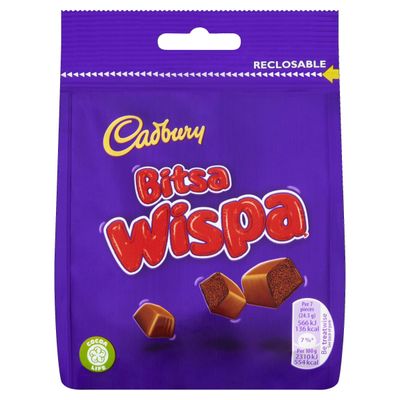 Cadbury Bitsa Wispa Chocolate Bag, 85g (Pack of 1)