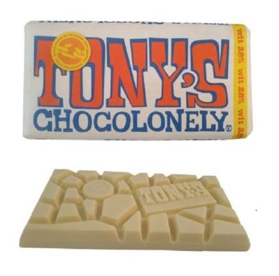 Tony Chocolonely | White Chocolate Bar | Tony&#39;s Chocolonely White | Fair Trade Chocolate | 6.34 Ounce Total Weight