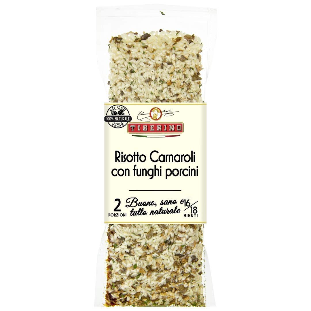 Tiberino&#39;s Real Italian Meals - Risotto with Porcini Mushroom, 7 oz, Imported from Italy, 100% Natural, No GMO&#39;s, Additives or Preservatives, Sun-Dried Ingredients, 1 Pan Cooking, No Straining Needed