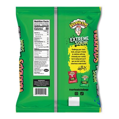 Warheads Extreme Sour Hard Candy 175 Pieces Assorted Flavors - 25 oz bag