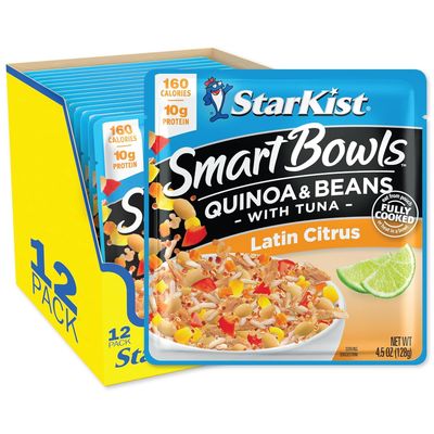 StarKist Smart Bowls Latin Citrus, 4.5 oz Pouch (Pack of 12) - Features Quinoa &amp; Beans with Wild Caught Tuna