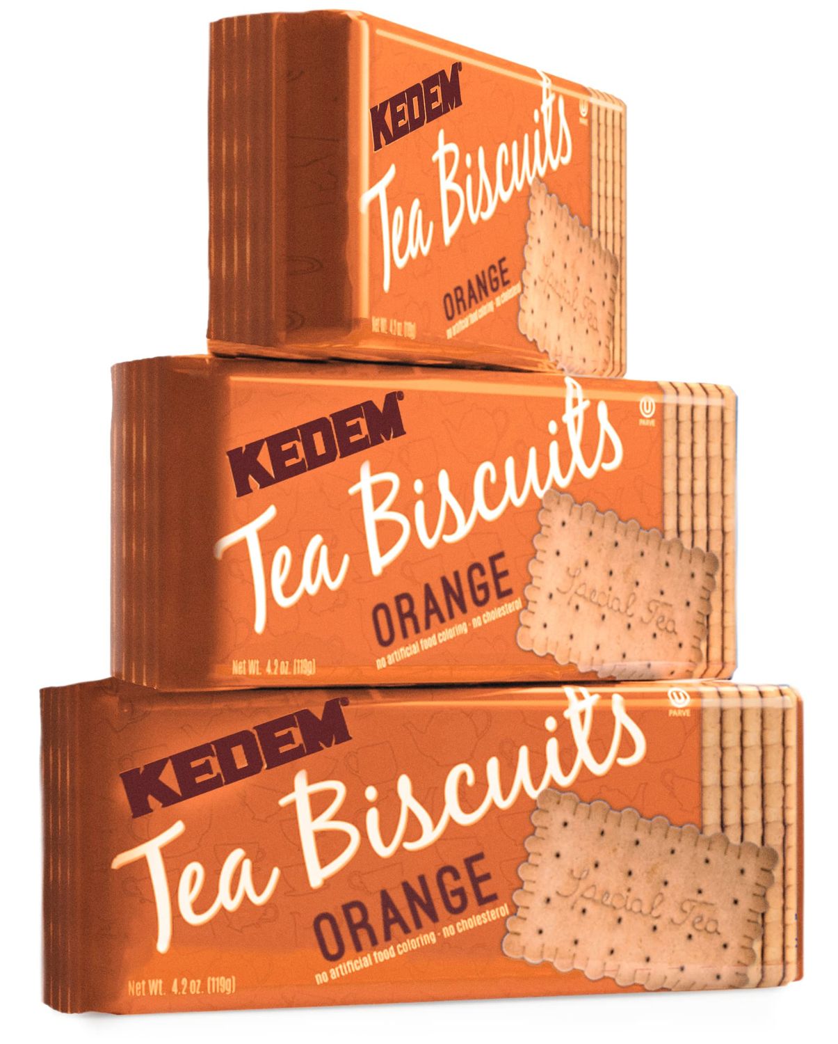 Kedem, Orange Tea Biscuits, 4.2oz Bag (3 Pack) | Thin &amp; Crisp Tea Biscuits, Great Dunking Cookie