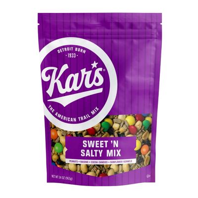 Kars Nuts Sweet N Salty Trail Mix - 34 oz Resealable Bag, Pack of 1 - Easy and Quick Snacks for Adults and Kids