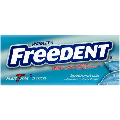Wrigley's Freedent Gum Plen T Packs, Spearmint, 15 ct (Pack of 8)F