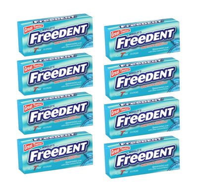 Wrigley&#39;s Freedent Gum Plen T Packs, Spearmint, 15 ct (Pack of 8)F