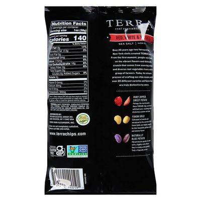Terra Vegetable Chips, Red, White &amp; Blues with Sea Salt Vegetable Chips, 5 Oz (Pack of 12)