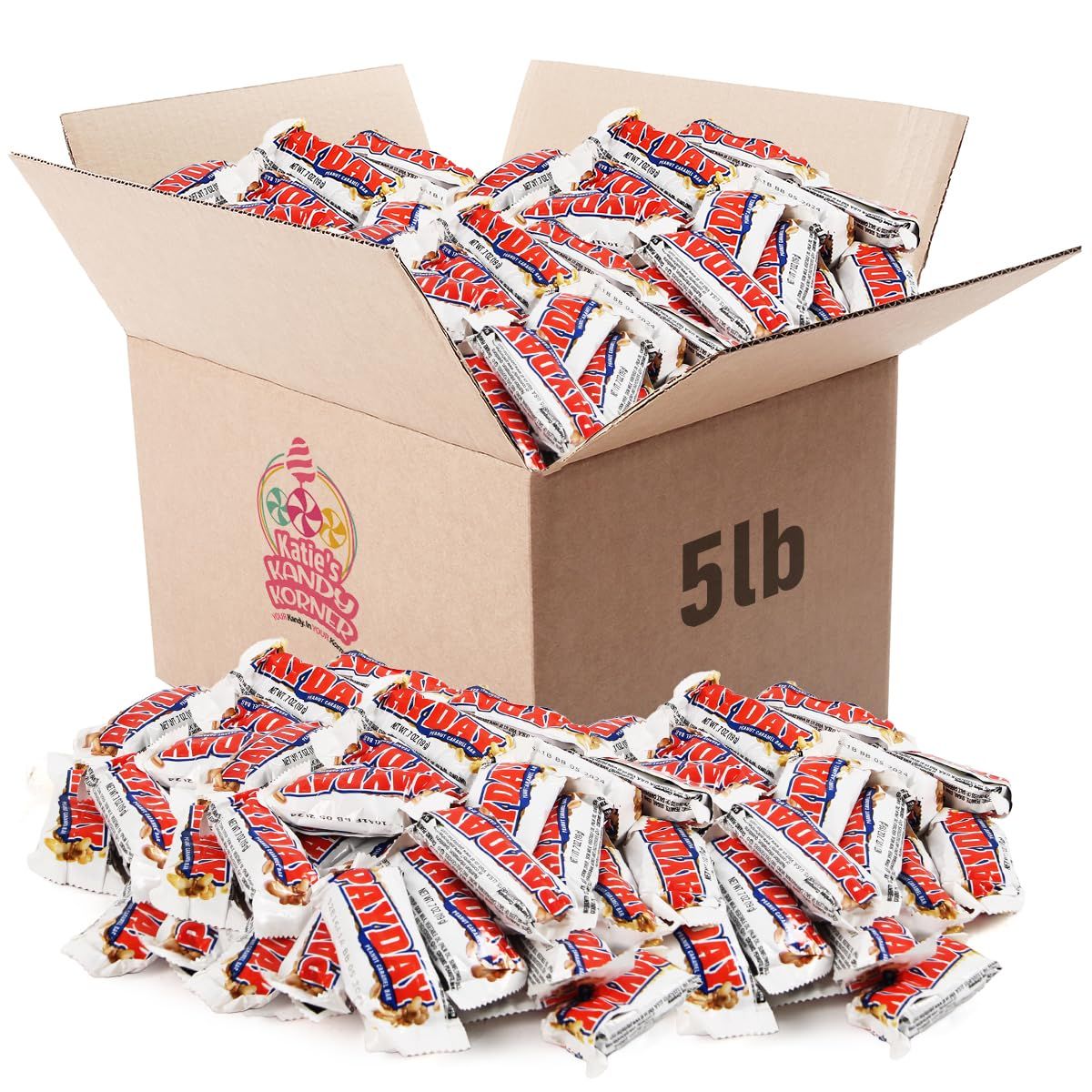 Generic PAYDAY Peanut Caramel Candy Bars Snack Size in Bulk for Home Snacking, Movie, or Office Break Hours - Delicious Individually Wrapped Peanut Caramel Candy Bars Fun Size for Kids and Adults