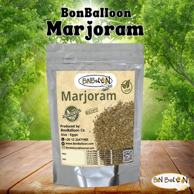 Marjoram Dried Origanum Majorana Natural Herbal Herb Leaves Leaf Egyptian Egypt Arab Arabic Arabian Herbals Herbs No Additives Non GMO Spice Seasoning Mediterranean Kosher Halal 8.82 oz / 250 gm
