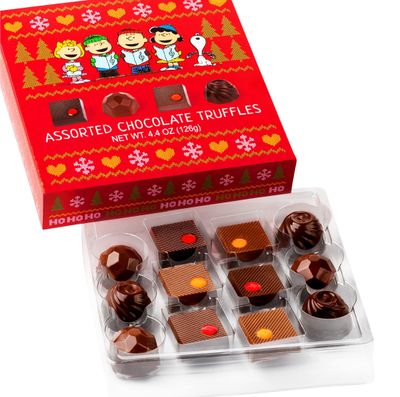 Peanuts Chocolate Truffles Gift Box, Snoopy Gourmet Food Gifts, Charlie Brown Present for Christmas Women Men Grandma Mom Teens, Prime Holiday Guide, Kosher Belgian Candy, Holiday Party