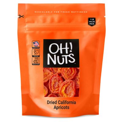 Apricots California | 1 lb - Dried Fruit | Less Sugar Added | Dehydrated Fruit Bites | Packed In New York Zip-Seal Bag For Exceptional Freshness By Oh Nuts Apricots California | 1 lb - Dried Fruit | Less Sugar Added | Dehydrated Fruit Bites | Packed In New York Zip-Seal Bag For Exceptional Freshness By Oh Nuts