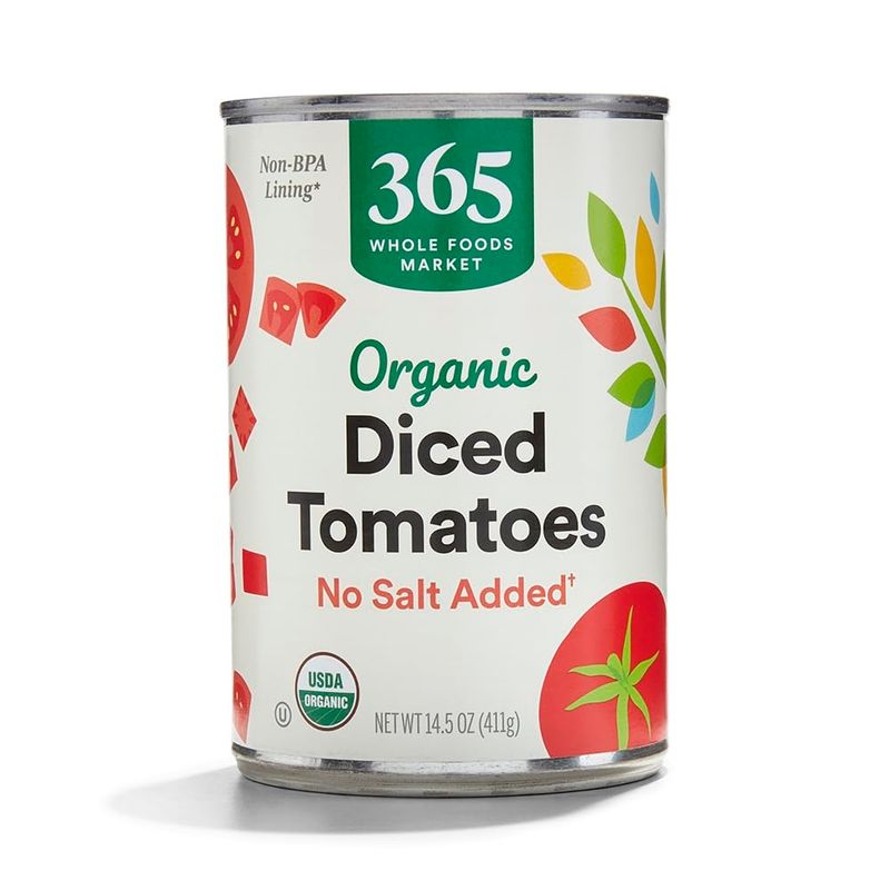365 by Whole Foods Market, Organic Diced Tomatoes No Salt Added, 14.5 Ounce