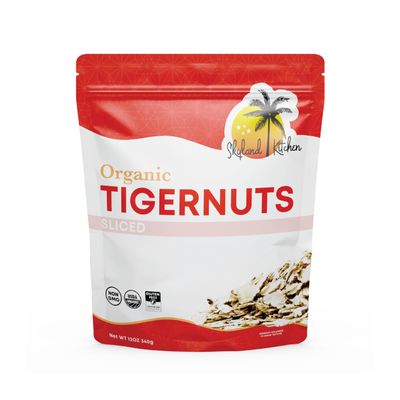 Skyland Kitchen Organic Sliced Tigernuts 12oz, Nut-Free, Raw Snack, Gluten-Free, Vegan, Paleo Friendly, High Fiber, Non-GMO