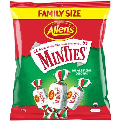 Allen&#39;s Minties 370g Family Size (Made in Australia)