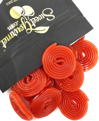 Italian Strawberry Licorice Wheels | Bulk Candy | Natural Colors and Flavors, GMO Free | 2 pounds