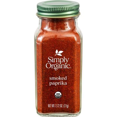 Simply Organic Smoked Paprika, 2.72 Ounce, Oak Wood Smoked &amp; Ground Spanish Paprika, Deep Smokey Flavor, Kosher