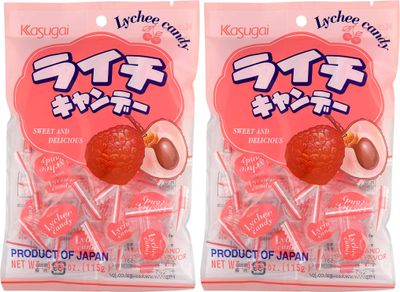 Kasugai Lychee Candy 4.05oz (2 Pack)