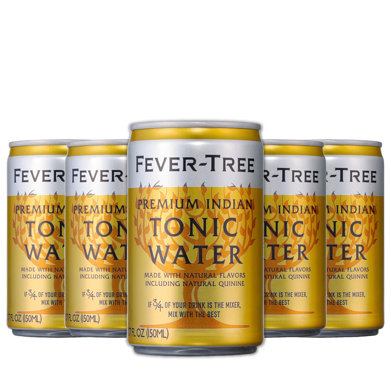 Fever Tree Premium Indian Tonic Water - Premium Quality Mixer and Soda - Refreshing Beverage for Cocktails &amp; Mocktails 150ml Bottle