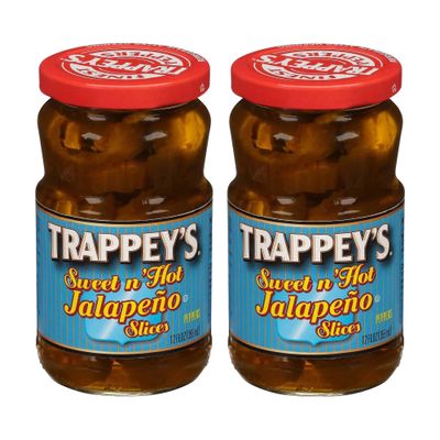 Trappey&#39;s Sweet &amp; Hot Jalapeno Slices 12 Oz (Pack of 2)