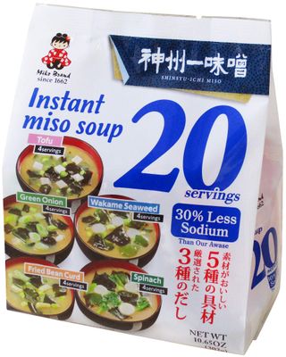 Miko Brand Miso Soup 20 Piece Value Pack Pack-30% Less Sodium, 10.65 Ounce