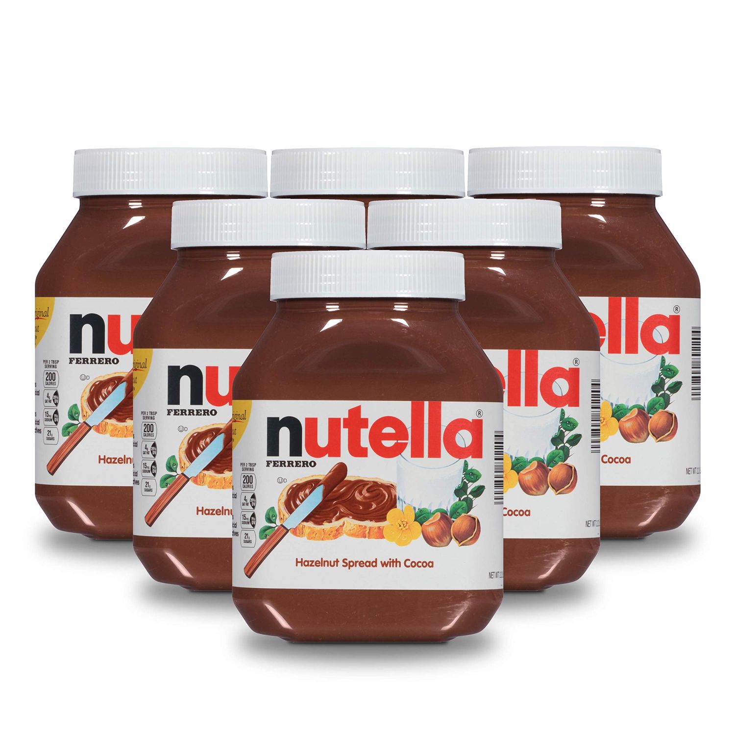 Nutella Chocolate Hazelnut Spread, Perfect Topping for Pancakes, 35.2 Ounce, Pack of 6