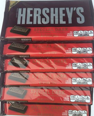Hersheys Giant Dark Special Bar, 6.80-Ounce (Pack of 6)
