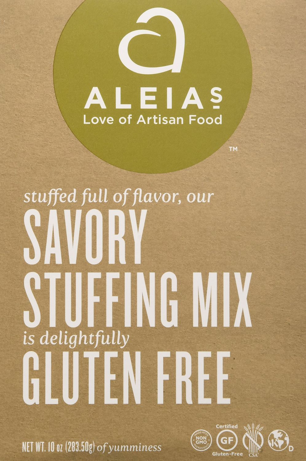 Aleia&#39;s Gluten Free Foods Stuffing Mix, Savory, Gf, 10-Ounce (Pack of 3)