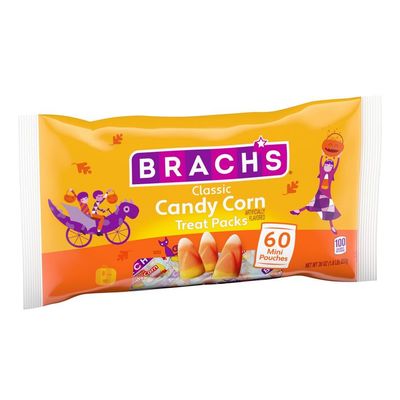 Brach&#39;s Classic Candy Corn Trick or Treat Packs, 60 Mini Pouches
