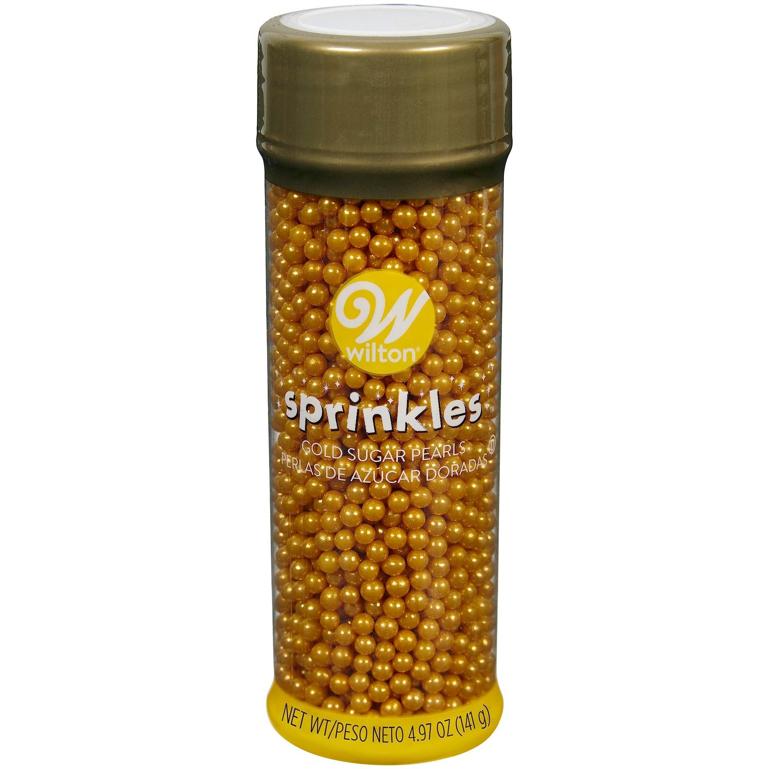 Wilton Sugar Pearls, 141 gram, Gold, Non Toxic