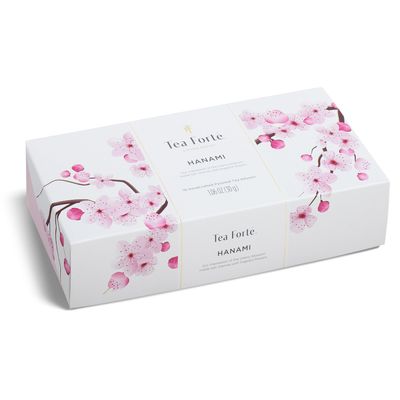 Tea Forte Cherry Blossom Organic Green Tea, Petite Presentation Box Tea Sampler Gift Set with 10 Handcrafted Pyramid Tea Infusers